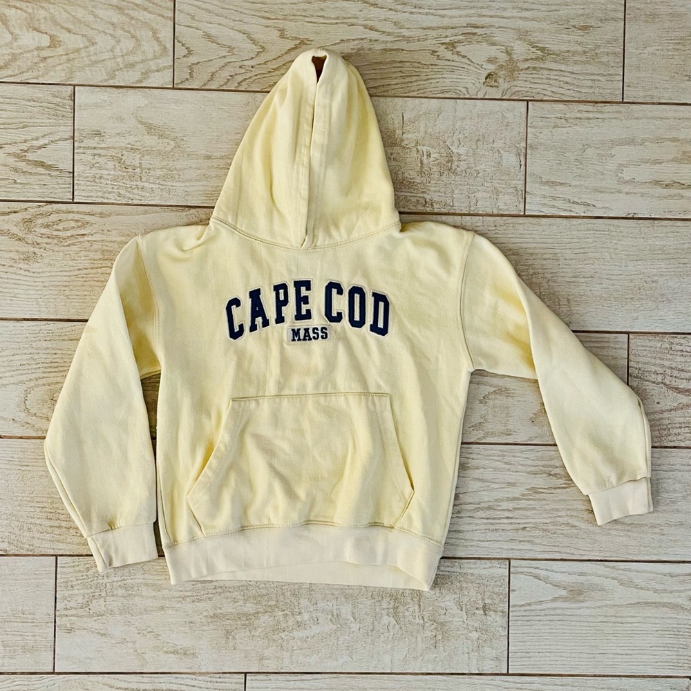 Girls Cape Cod Yellow Hooded sweatshirt- size M